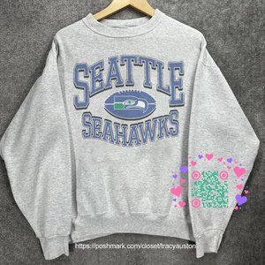 - Vintage Seattle Seahawks Sweatshirt Retro NFL Seattle Seahawks Football Shirt